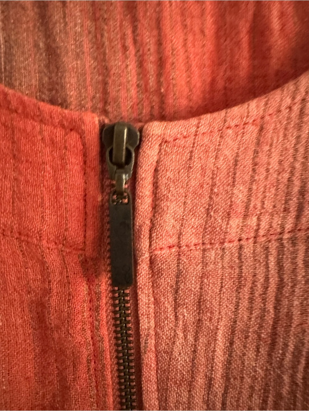 KELLO SCANDINAVIA ORANGE RUST HUES OF FALL ELEVATED CAMPFIRE LINEN JACKET US 12 - Picture 6 of 8